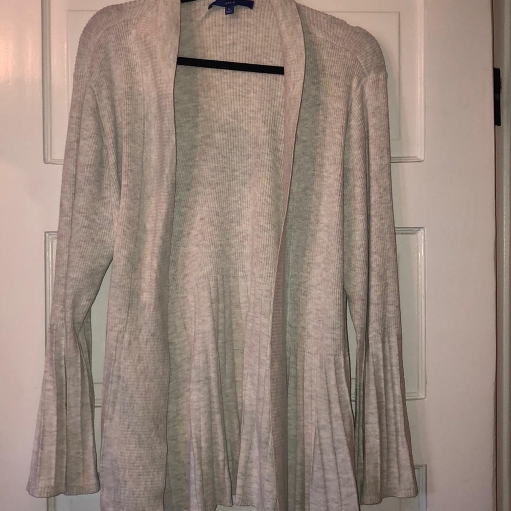 EUC Gray Cardigan with Flowy Sleeves